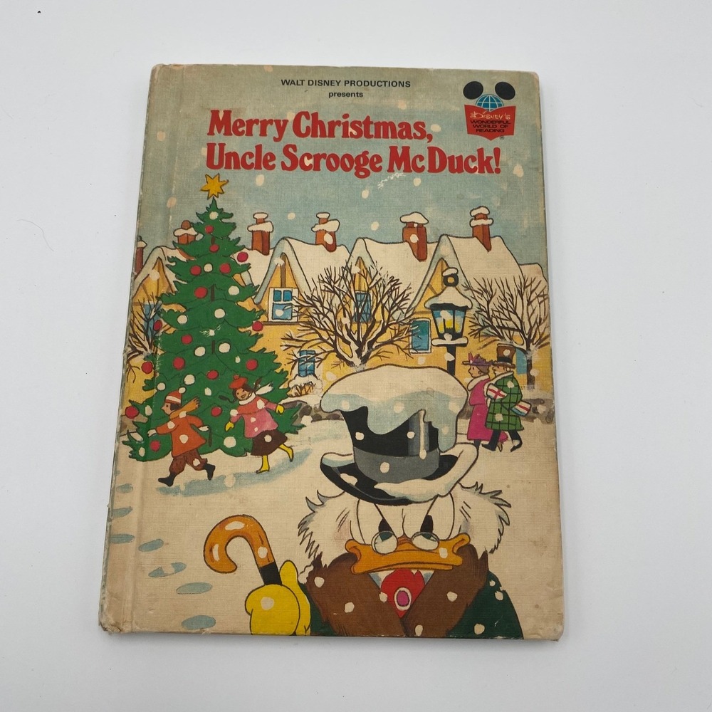 Walt Disney Merry Christmas Uncle Scrooge McDuck Book 1980 First Edition Hard